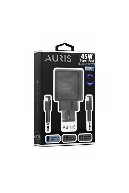 Auris Ch35 45W Type-C Turbo Hızlı Fast Şarj Type-C to Type-C Kablo
