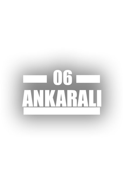 06 Ankara Car Sticker 17X17 cm White