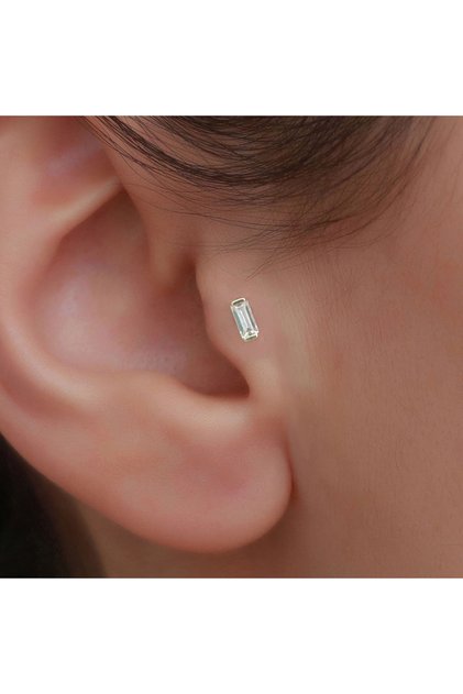 14 Ayar Altın Baget Tragus Piercing