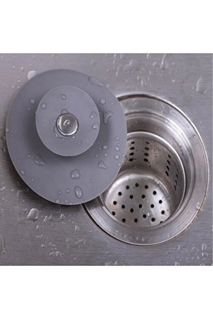 Çok Amaçlı Lavabo Gider Tıkacı | Silikon Süzgeç ve Tıpa | Mutfak, Banyo, Küvet Uyumlu