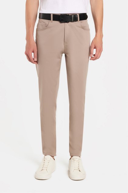 Men's Regular Fit Comfortable Cut Transitional Canvas Stone Trousers