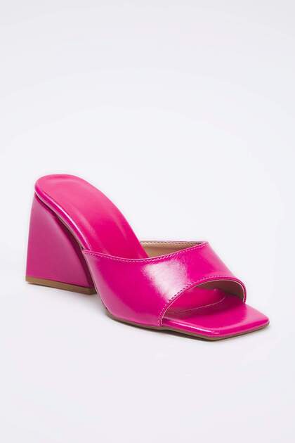 Trendyolmilla Shoes Pembe Blok Topuklu Kare Burun Kadın Topuklu