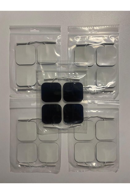 5 Pack, 20 Pieces Tens Electrode Pad 5X5 cm Extra Reinforced Adhesive Durable Foam Surface