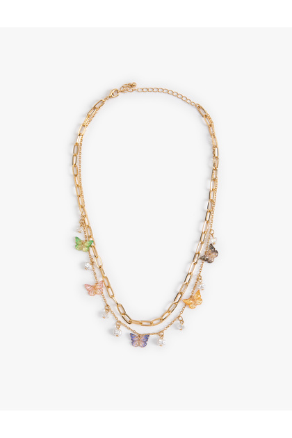 Butterfly Necklace with Pearls