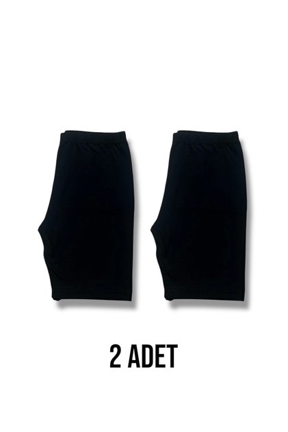 Girl's Long Panties/Boxer Shorts Black 2-Piece