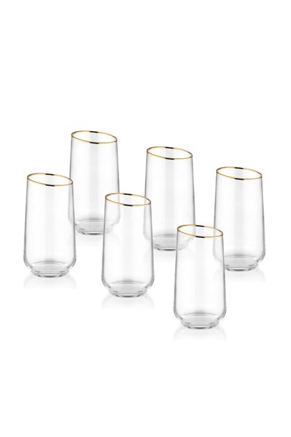 Gina Gold Soft Drink Glass Set of 6