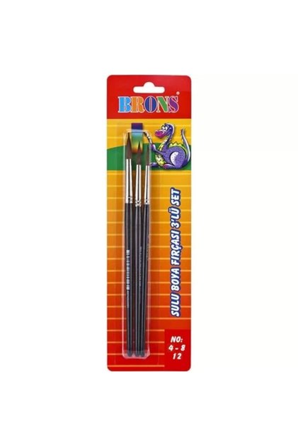 Brush Set Water Color (4-8-12) Blister