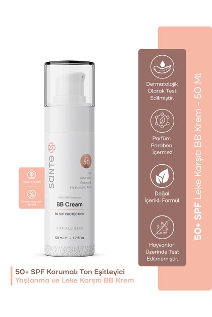 Spf 50 Sun Protection Skin Tone Equalizing and Anti-Blemish Bb Cream 50 ml