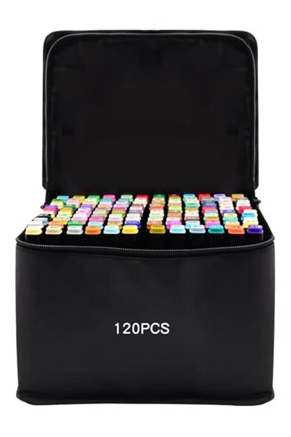 120-Piece Drawing Twin Marker Painting Pen Set