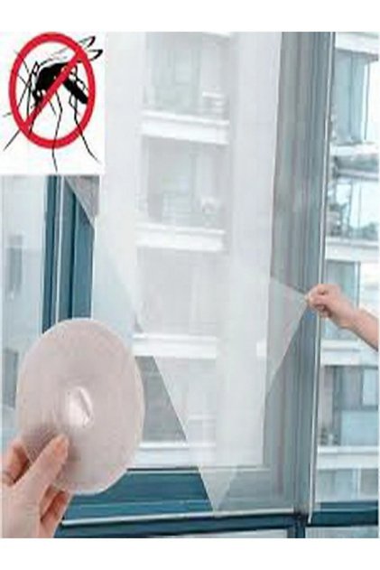 Plasa de protecție pentru ușă cu o singură aripă din tul (75x125 cm) include bandă dublu-adezivă.