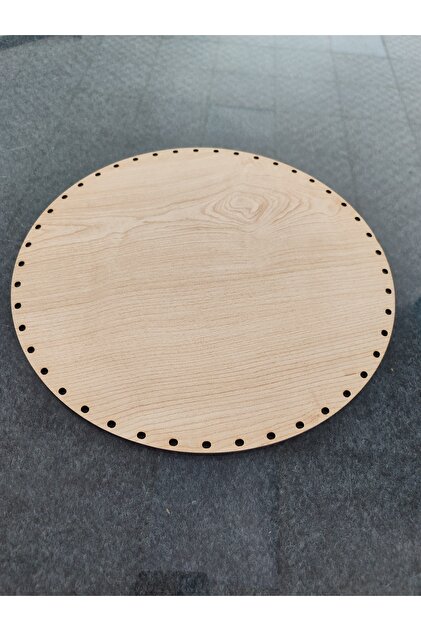 SUN LAZER Rattan Örgü Taban Plakası Yuvarlak 30x30 Banu (AKÇA AĞAÇ