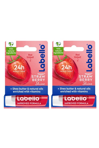 Strawberry Shine Tinted Shea Butter Pocket Lip Balm Twin Pack (2 x 4.8g)