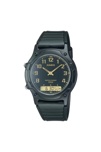 CASIO Men's Analog-Digital Black Dial Watch - AW-49H-1B
