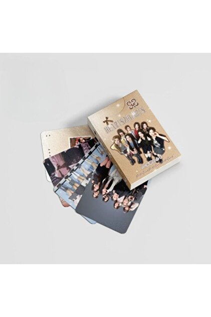 Kpop Dünyasi HEARTS2HEARTS Çift Yön Baskılı Hologramlı/Lomo Card