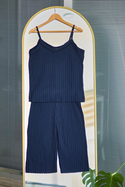 Capri Pajama Set with Rope Strap