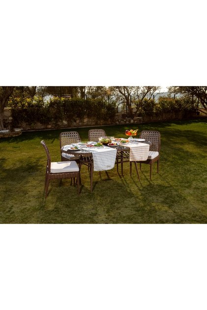 CEDRO BAHÇE VE BALKON OVAL MASA TAKIMI, 4-6 KİŞİLİK