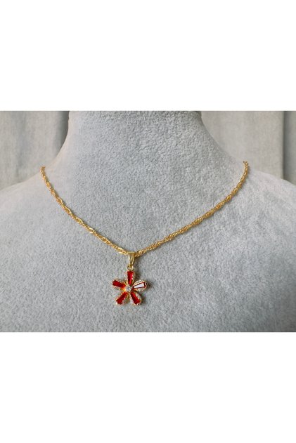 Zircon Stone Flower Model Necklace