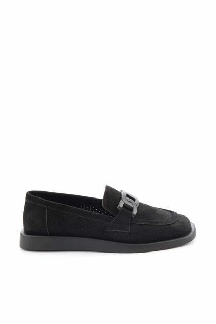 Black Women's Loafer Shoes K01225604002
