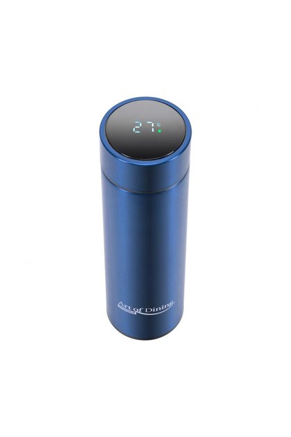 Termos HEINNER HR-AER-TM45A, inox, capacitate 450 ml, cu indicator LED pentru temperatura, Albastru