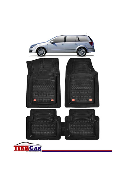 Πατάκια Αυτοκινήτου Τύπου Λεκάνης Opel Astra H Caravan (2004-2014) Μαύρα Ανθεκτικό Υλικό