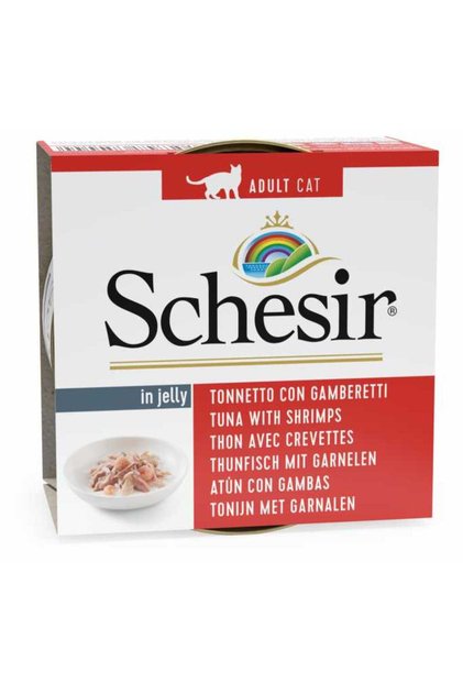 Schesir Cat Wet Food Tuna With Shrimps 300g Pack of 2