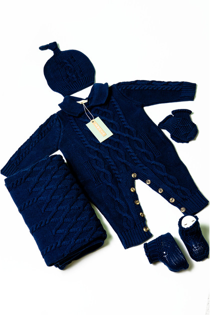 Newborn 5-Piece Knitwear Romper Set (Special Boxed)