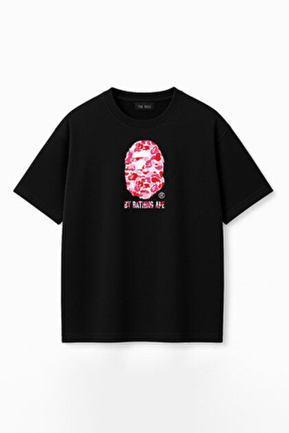 THE RULE Unisex Stüssy Kiss Baskılı Oversize %100 Pamuk Geniş