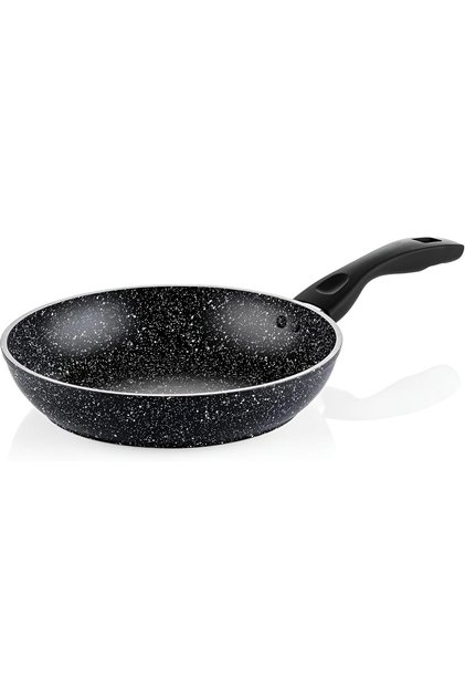 Fry Pan - 20 CM - Pressed Aluminium 3 Layers Black Marble, Non-Stick Coating Cookware,