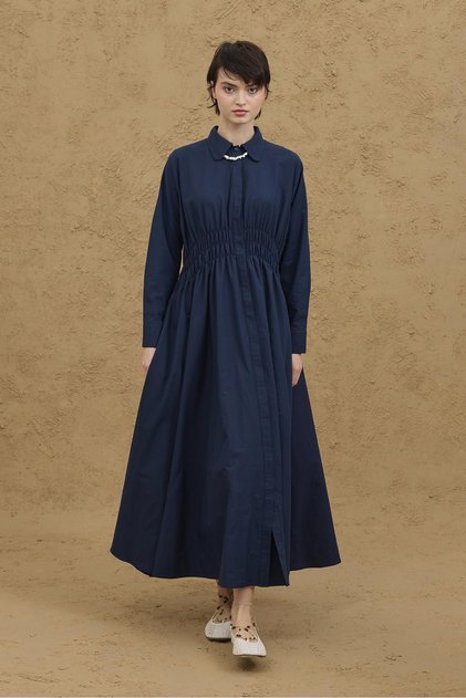 Buy Gipeli Voile Dress Navy Blue
