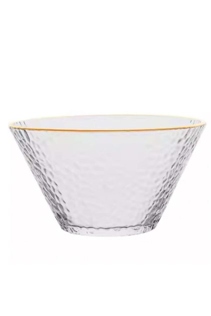 Bol adânc elegant Pufo Shine pentru servirea salatei, fructelor, fursecurilor, 23 x 13 cm