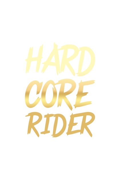 Hard Core Rider Sticker 17X17 cm Gold