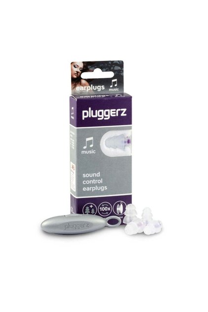 Dopuri de urechi din silicon cu filtru unic pentru muzică, Pluggerz Music, 4 bucăți