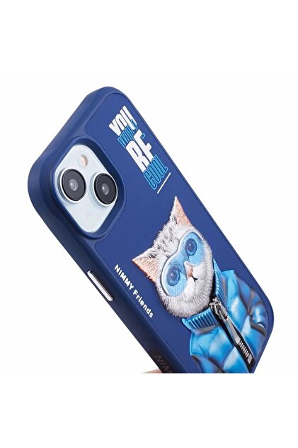 Nimmy iPhone 15 Uyumlu | 3D Gerçek Nakış İşlemeli Fermuarlı Mont