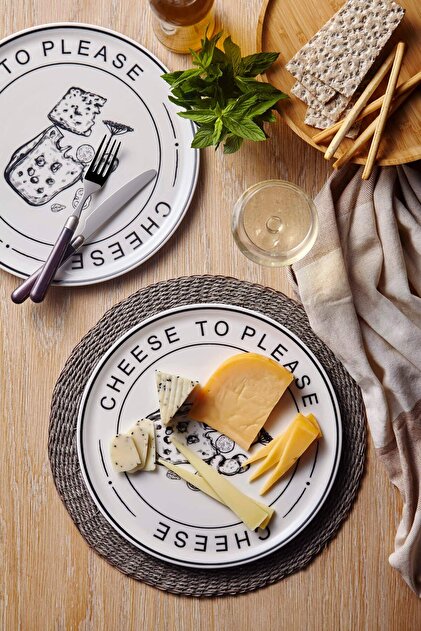 Home Chef Dads 2 Piece 31 cm Cheese Plate White