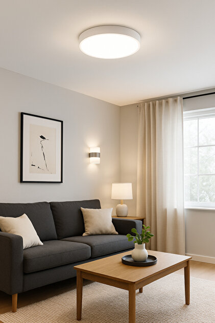 Modern Ledli Avize Tavana Sıfır Salon Mutfak Oturma Odası Avize Panel Light 6400k Beyaz Işık