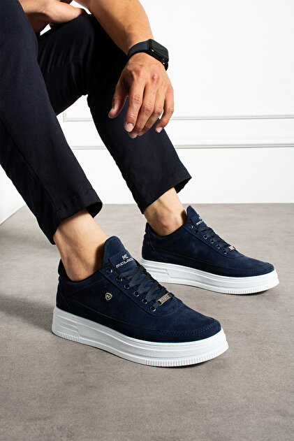 crocus07  MCLACOS Lacivert Erkek Sneaker Günlük Spor Ayakkabı Yüksek Taban
