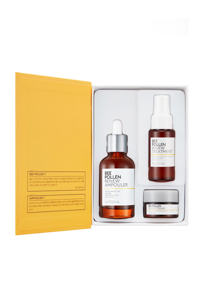 Kuru Ciltlere Arı Poleni Içeren Yoğun Besleyici Yenileyici Bakım Seti Bee Pollen Renew Special Set