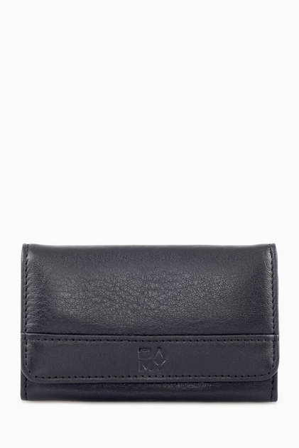 Genuine Leather Keychain 703 - Black