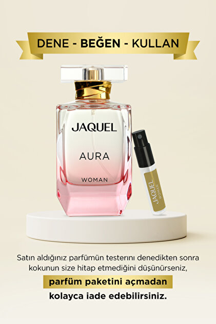 JAQUEL Aura Kadın Parfüm 100ml, Çiçeksi, Siyah Üzüm, İris, Yasemin