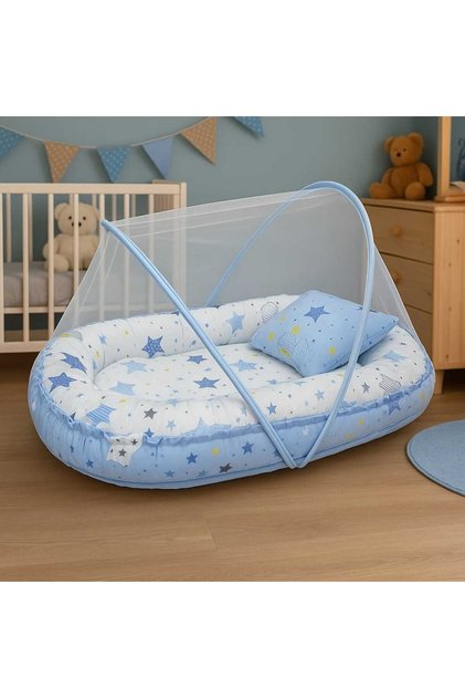 Babynest Cibinlik Beşik Bebek Yatağı Ortopedik Yastık Pamuk Kumaş 60 x 85 Cm
