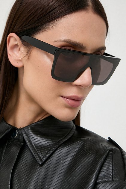 Tıag Black Unisex Bone Luxury Sunglasses