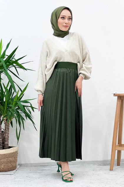 Pleated Skirt Tsd221001 Khaki