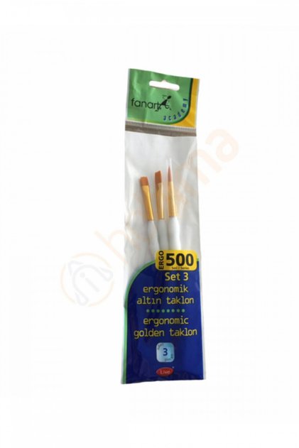 500 Series Ergonomic Gold 3-Piece Brush Set - Set 3