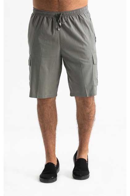 Gabardine Elastic Men's Shorts Khaki Hk