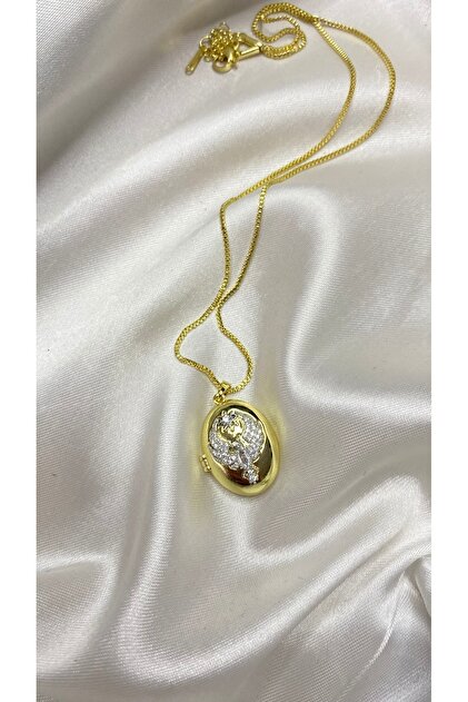 GLOWVİA AKSESUAR Far City Alya Necklace Phoenix Can Be Put Inside