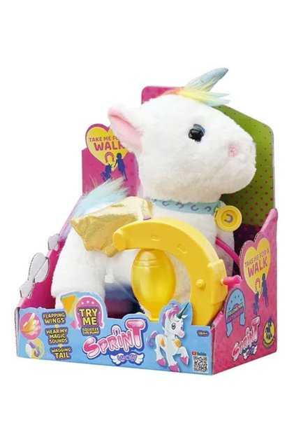 Sprint Unicorn, Flapping Wings, Raises Ears, 3 Sounds, 18 Months+ - 20 cm