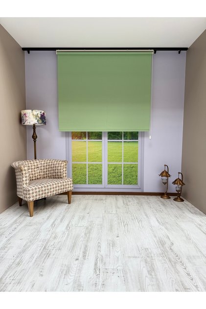 Donatti Stor Perde İthal Mat Polyester Yeşil P1570
