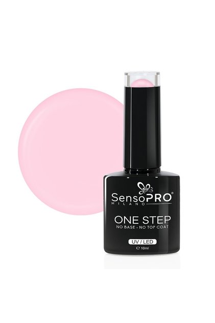 Oja semipermanentă SensoPRO Milano One Step 10ml, Roz Lăptos #077