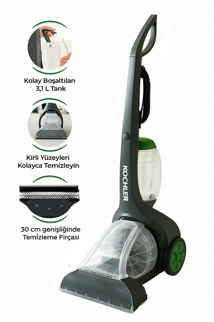 kochler AquaPro VC9390 Halı Yıkama Makinesi – 7m Kablo, Kolay