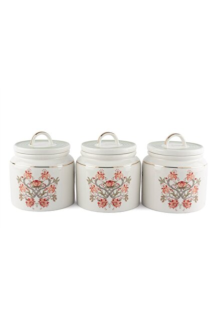 Mikasa Moor Mystic Floral 3lü Kavanoz Seti 13x14cm 500ml - Fiyatı